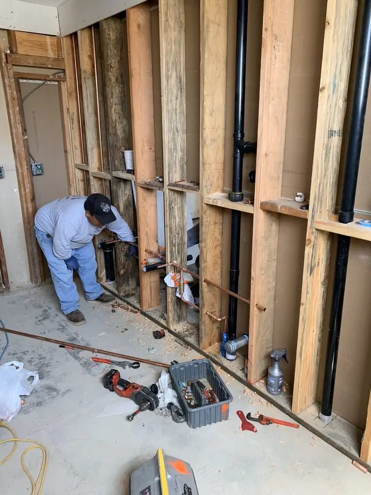 Commercial rough-in plumbing for Gas Line Repair in Twin Pines